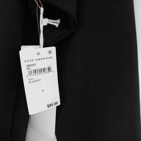 Good American Black Scoop Neck Full Sleeve Bodysuit Size XL - Picture 5 of 6